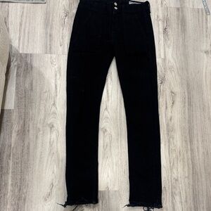 rag & bone skinny Women's Black Jeans raw hem size25